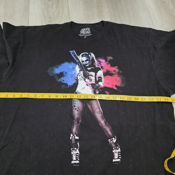 Suicide Squad Harley Quinn Graphic Tee Black T-Shirt Size 2XL - Picture 8 of 9
